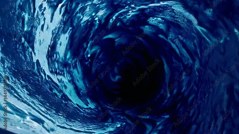 Discovering the depths of swirling blue waters in a serene aquatic paradise Discovering the depths of swirling blue waters in a serene aquatic paradise