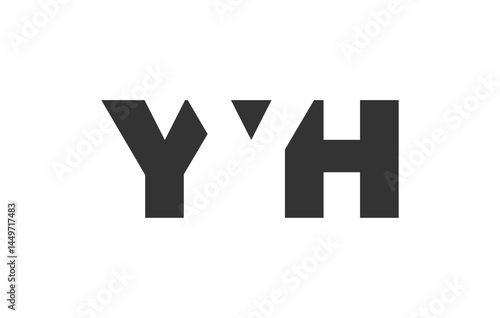 Free Download YYH logo design. Initial letter Y Y H bold font style for tech startups, consulting, corporate branding. Creative company name, headlines typography identity, trendy logotype. - GFXLoad