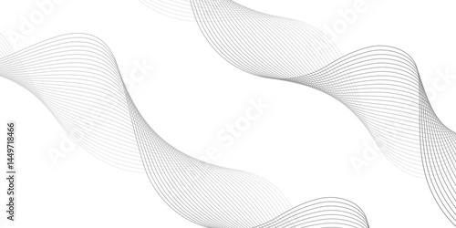 Abstract Vector Composition of Wave Lines on Transparent Background – Ideal for High-Tech Communication Designs, Big Data Reports, Research Presentations, and Business Technology Collateral

