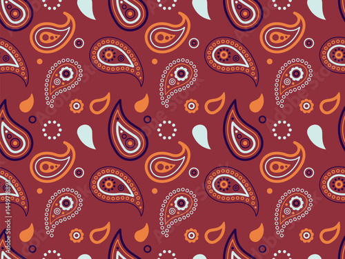 Paisley linen tiled damask. East ethereal in royalty flat. Curly tropical at eco orient.