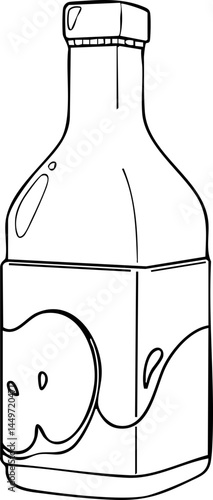 apple juice hand drawn