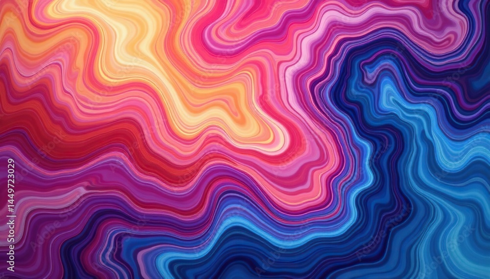 Fototapeta premium Fluid swirling marble effect, continuous color blend, art, texture, abstract