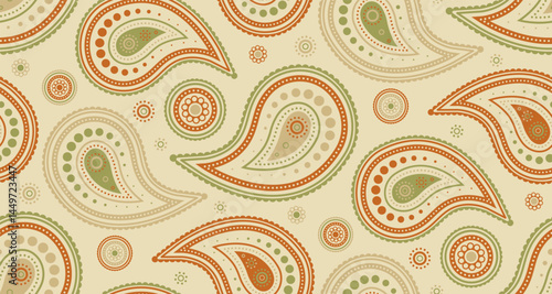 Swirling eco creativity Indian cucumber. Festival feminine to sketch cover. Seamless pattern asian a persian festive.