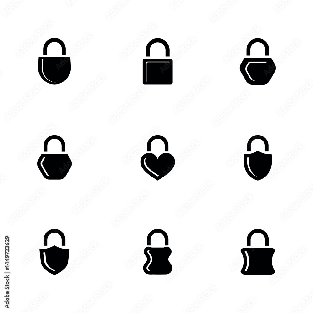 Lock Closed Icons and Security system icon Lock Closed Icons and Security system icon