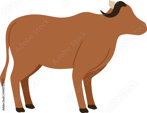 faceless cow animal cartoon
