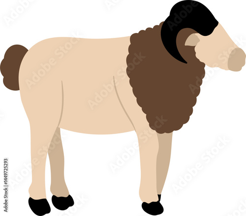 faceless sheep animal cartoon