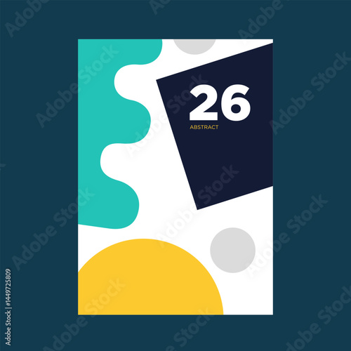 Creative minimalist hand painted illustration for wall decoration, postcard or brochure design. Vector EPS10.