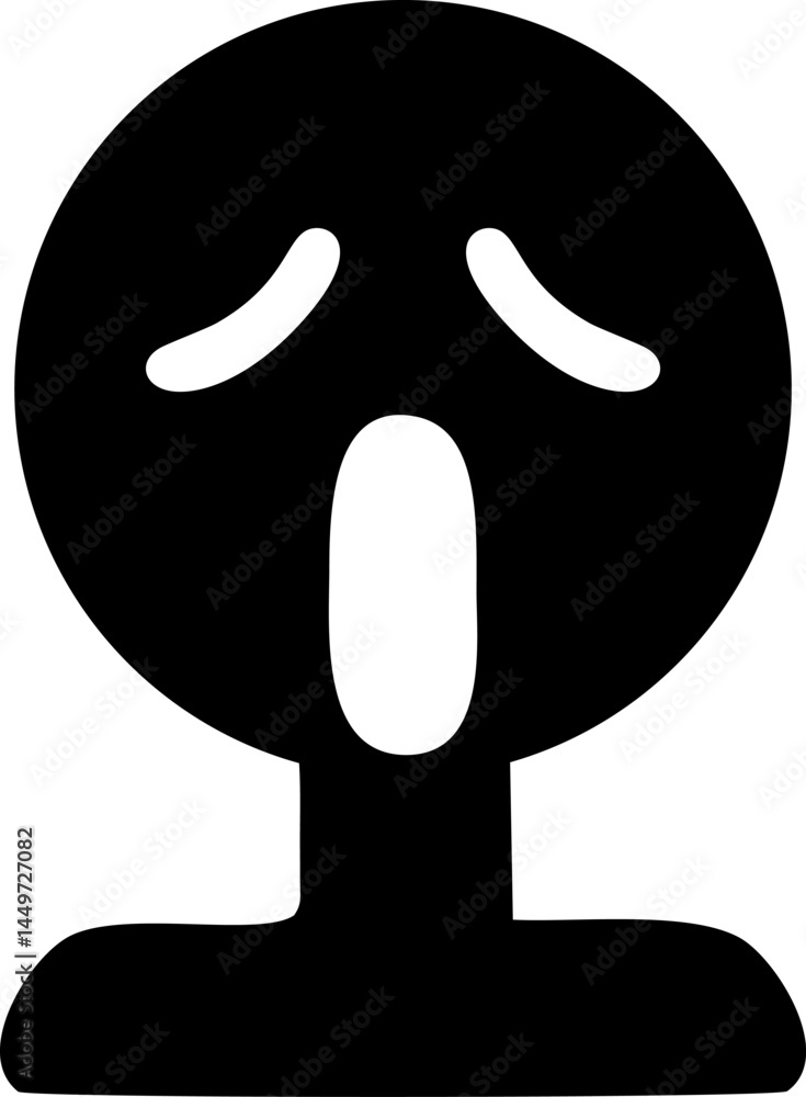 Fototapeta premium Sad, Screaming Emoji Icon