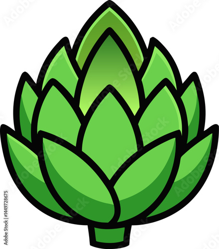 Artichoke icon on white background