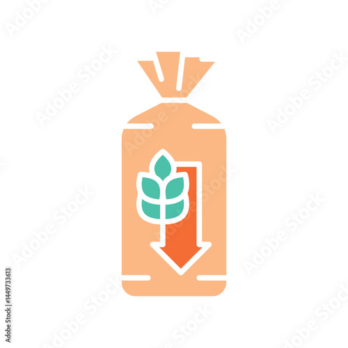 low carb bread color flat icon for digital and print projects.
