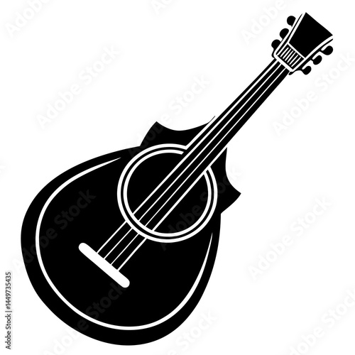 mandolin vector icon white background