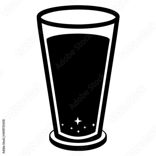 majestic sip glass vector icon white background