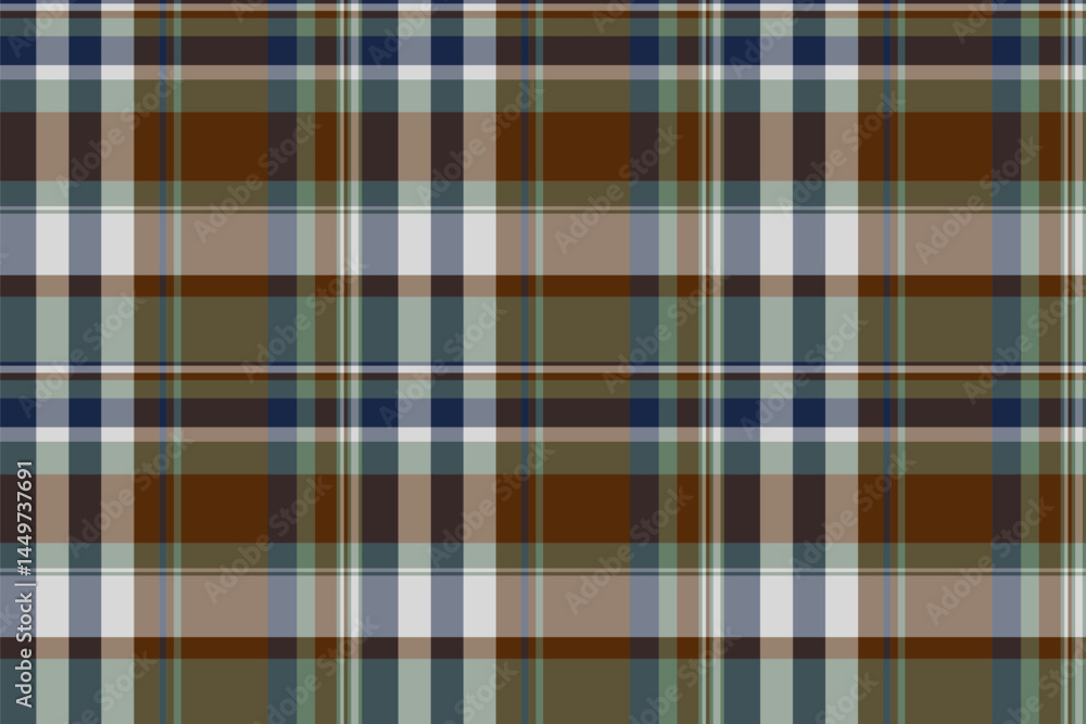 Obraz premium Expressive seamless textile tartan, rural pattern check fabric. Pure texture background vector plaid in pastel and yellow colors.