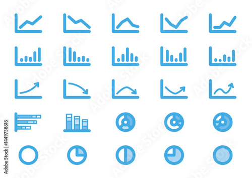 シンプルなグラフを集めたアイコン集