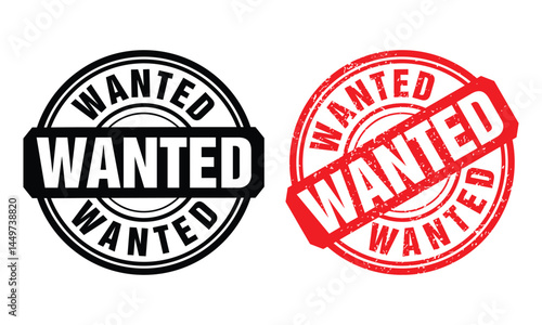 Wanted sign vector icon template illustration
