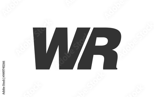 WR Techno Editable Font Logo For Corporate Branding. Bold, Futuristic Design With Unique Typographic Ideas. Minimal Custom Type And Dynamic Letter