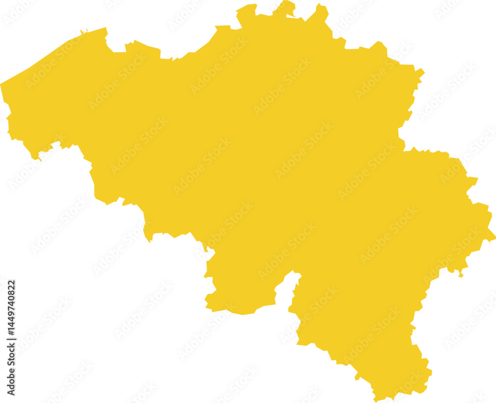 Obraz premium Yellow Belgium Map Design