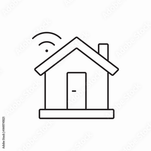 Smart home automation system icon vector sign