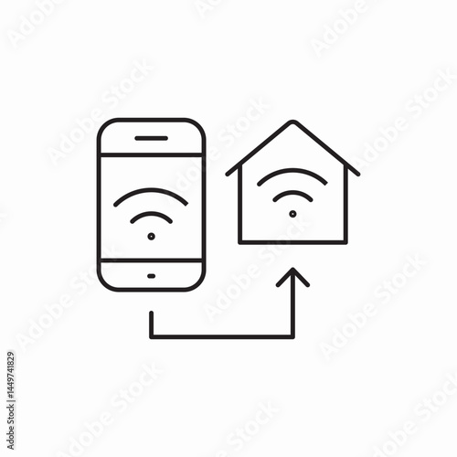 Mobile devices sync connection icon vector sign