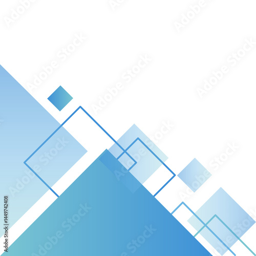Blue Geometric Corner