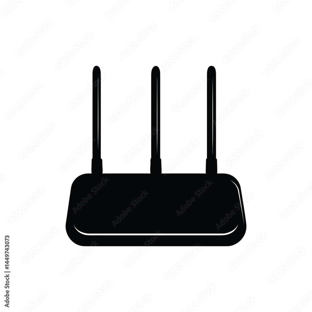 Router Icon Silhouette Modern Vector Logo Style Design Router Icon Silhouette Modern Vector Logo Style Design