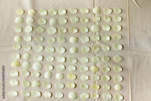 One hundred flake foams looking like chips