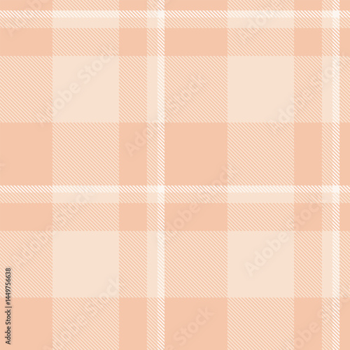 Age fabric seamless plaid, customized pattern tartan vector. Show check texture textile background in orange and light colors.