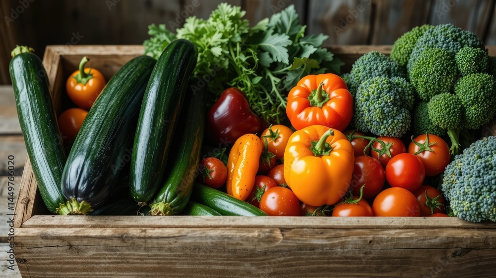 Fresh Vegetables in Wooden Boxes - Farm Fresh Produce Fresh Vegetables in Wooden Boxes - Farm Fresh Produce