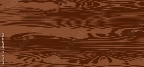 A detailed wood grain texture vector featuring organic swirls and flowing lines that mimic natural timber patterns. The seamless design provides a rustic and elegant aesthetic