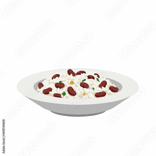 Bowl of beans and rice