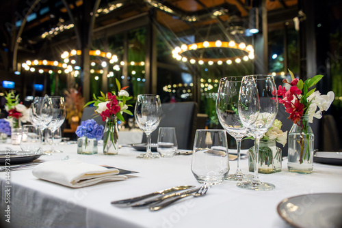 Luxurious Dinner Table Setup in Elegant Venue