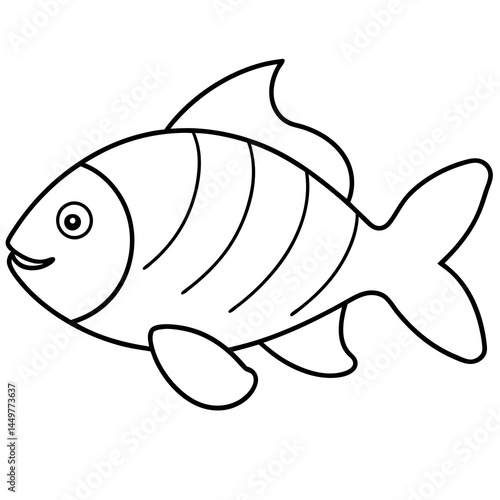 a coloring page of an orange roughy