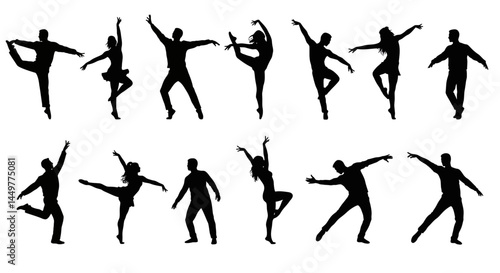 Collection of Diverse Dance Silhouettes Ballet, Modern, and More