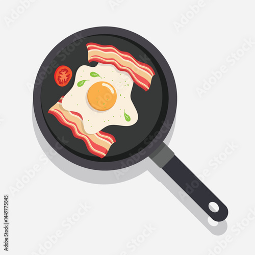 Delicious Egg And Crispy Bacon