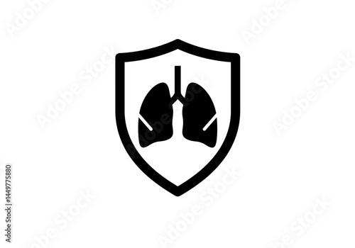 Protecting Your Lungs Respiratory Health Icon Design