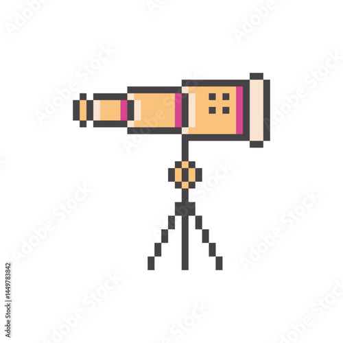 telescope space retro pixel art