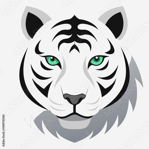 white tiger head airbrush effect
