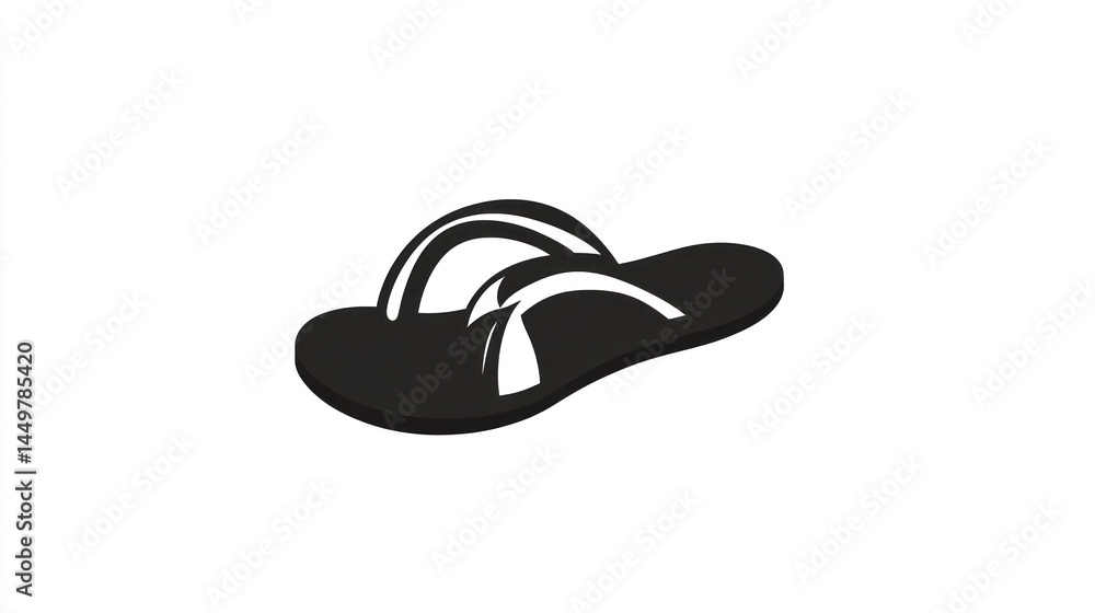 Simple Black Flip Flop Icon Simple Black Flip Flop Icon