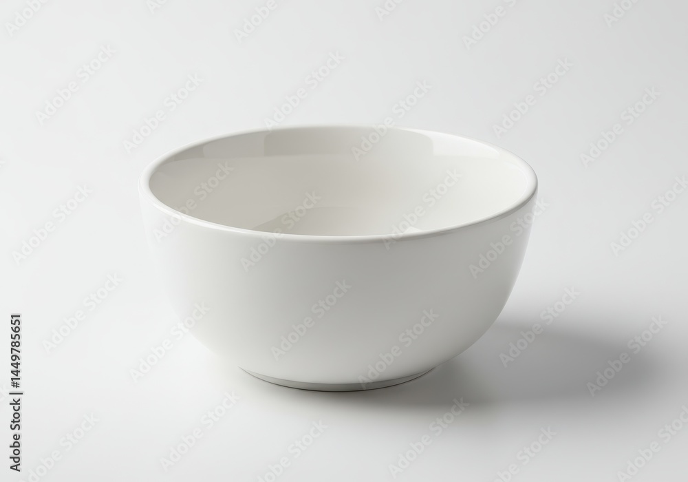 Empty White Ceramic Bowl Simple Design Kitchenware Minimalist Photography Studio Shot Clean Modern Empty White Ceramic Bowl Simple Design Kitchenware Minimalist Photography Studio Shot Clean Modern