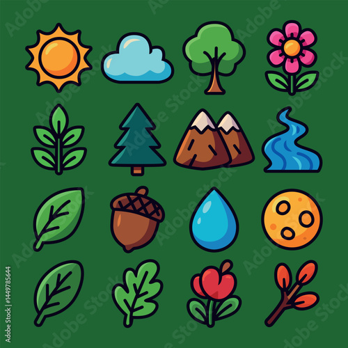 Nature Icon Element 04 Vector