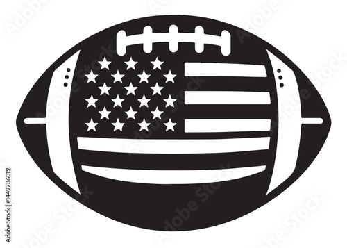American football logo silhouette vector, American football logo icon silhouette, american football player silhouette, black silhouette of a american football silhouette vector on white background 