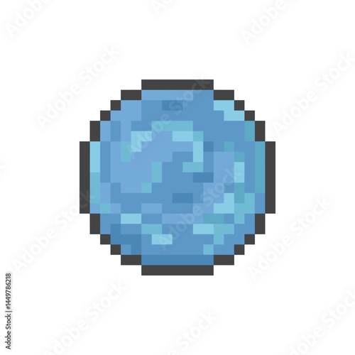 planet orbit retro pixel art