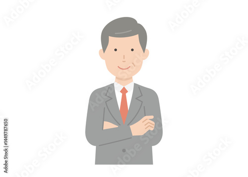熟年のスーツ男性