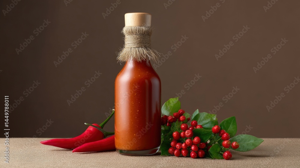 Chili Pepper Sauce with Red Berries Chili Pepper Sauce with Red Berries