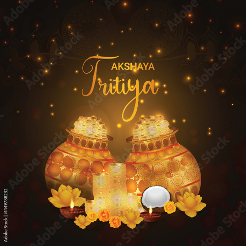 Happy akshaya tritiya celebration background
