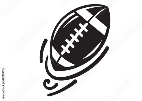 American football logo silhouette vector, American football logo icon silhouette, american football player silhouette, black silhouette of a american football silhouette vector on white background 