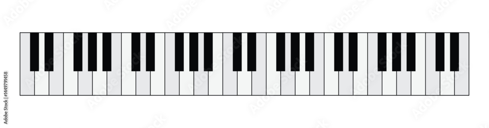 Vector Illustration of Piano Keys Vector Illustration of Piano Keys