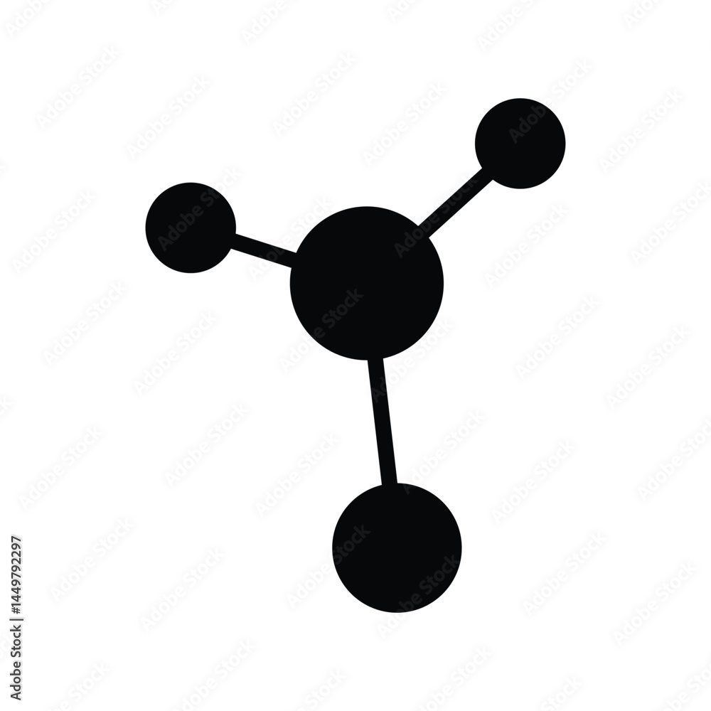 Protein Atom Icon in Simple Design Protein Atom Icon in Simple Design