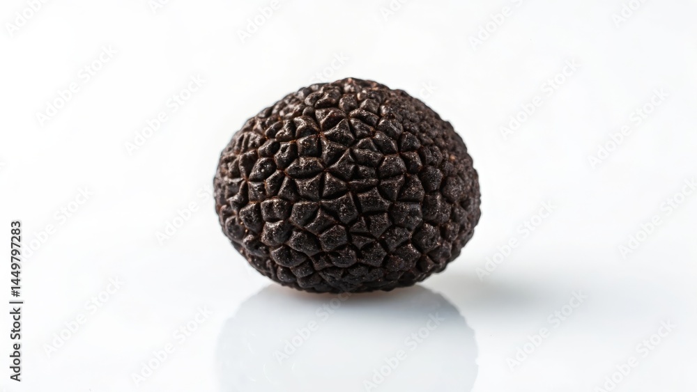 Dark Chocolate Sphere with Textured Surface Dark Chocolate Sphere with Textured Surface