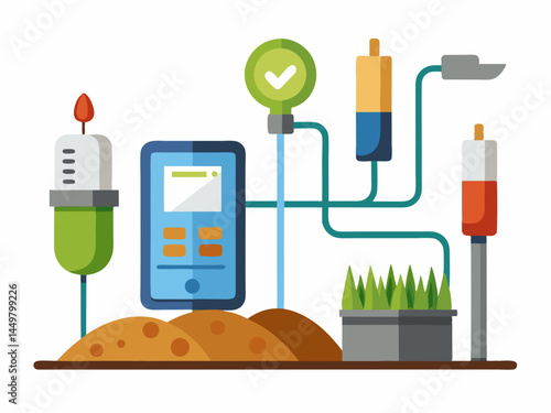 soil sample kit with sensors